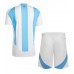 Maillot de foot Argentine Domicile vêtements enfant Copa America 2024 Manches Courtes (+ pantalon court)